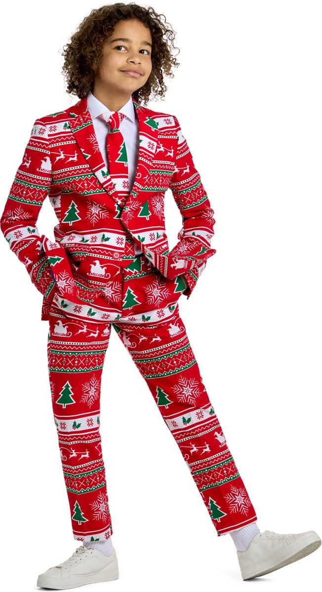 OppoSuits Winter Wonderland - Jongens Kerst Kostuum - Kerstpak - Maat 170/176
