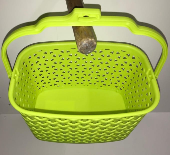 Wasknijpermandje kunststof groen