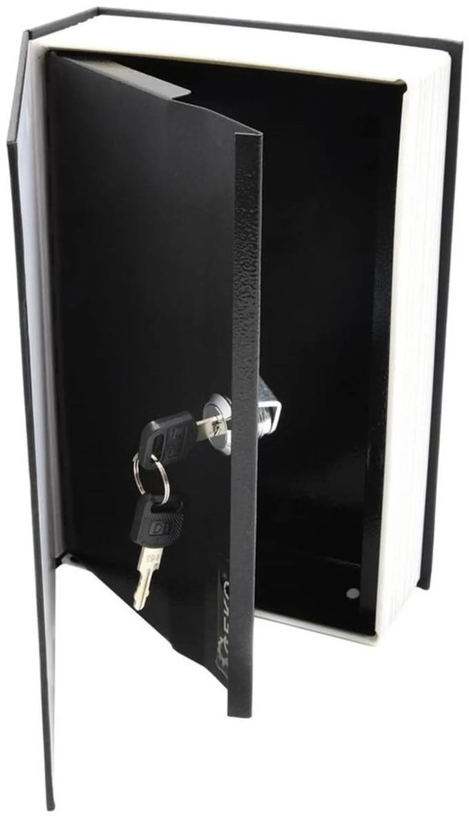 GEKO Boekvormige kluis - Metaal - Inclusief sleutels - 240x155x55 mm