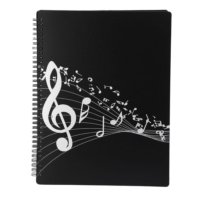 Muziekmap A4-formaat ABS Waterdicht Muziekbladmap Papieropbergmap voor Piano black