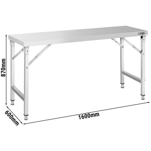 GGM Gastro Edelstahl Arbeitstisch - klappbar - 1600x600mm