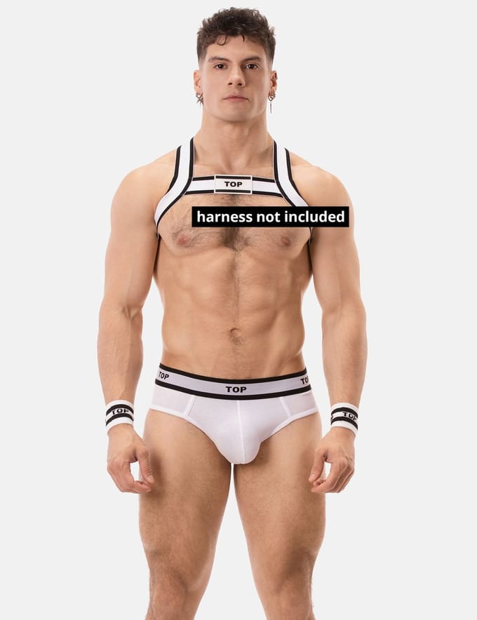 Barcode Berlin Brief TOP White-Black - MAAT M - Heren Ondergoed - Slip voor Man - Mannen Brief