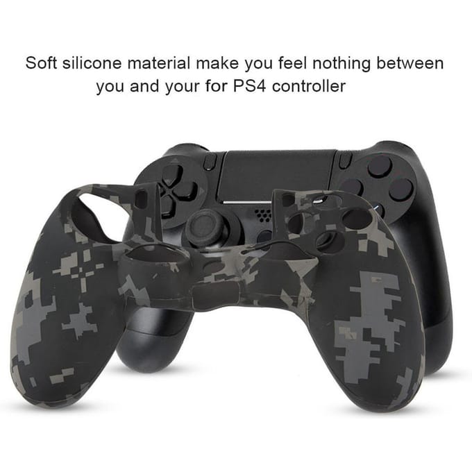 Housse en Silicone Souple Étui Anti-poussière Couvre Poignée Pour Manette PS4 Gris gris