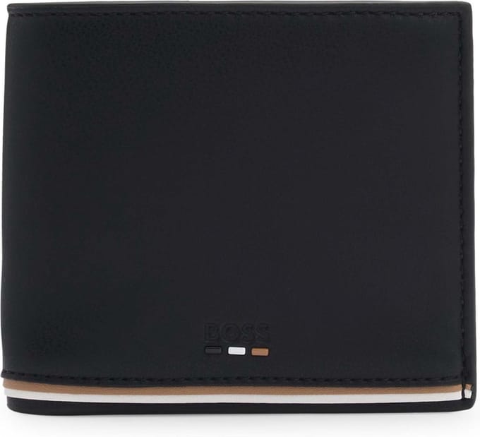 BOSS portemonnee Ray RS 8 CC Billfold Wallet Black zwart