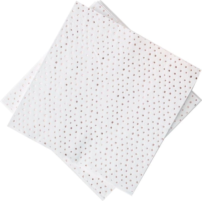 Ginger Ray - Servetten - Dots Rose Gold