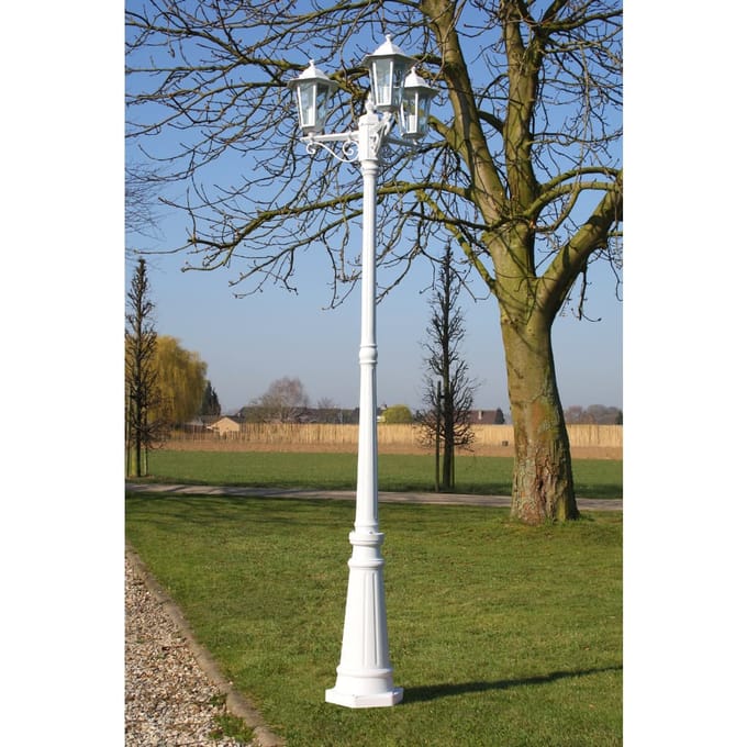 vidaXL - Tuinlantaarn - Kingston - 3-arms - 215 - cm - wit