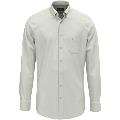 Fynch-Hatton Overhemd Solid Color Premium Washed Oxford Button-Down Avocado / male