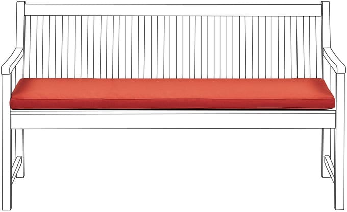 VIVARA - Zitkussen - Rood - 152 x 54 cm - Polyester