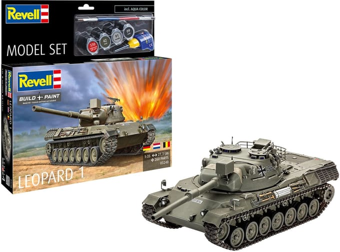 Revell Modelbouwpakket Militaire voertuigen - 63240 Leopard 1 Tank - Model Set Plastic - 1:35 - Modelbouw