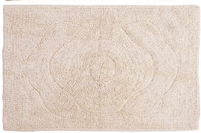Badmat/badkamerkleed gebroken wit 80 x 50 cm rechthoekig - Matten voor de badkamer