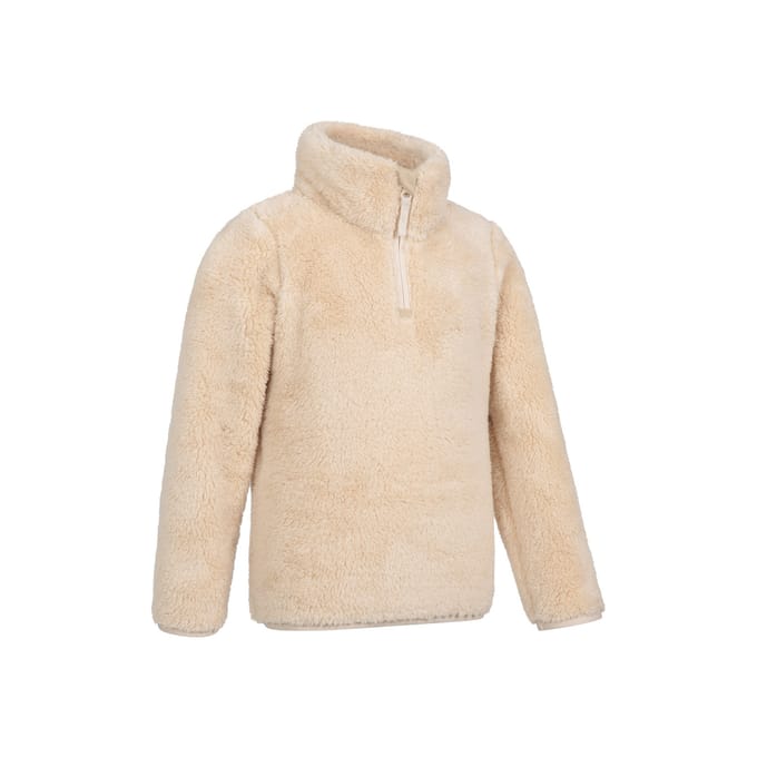 Mountain Warehouse Kinder/Kids Teddy Half Zip Fleece Top (Beige)