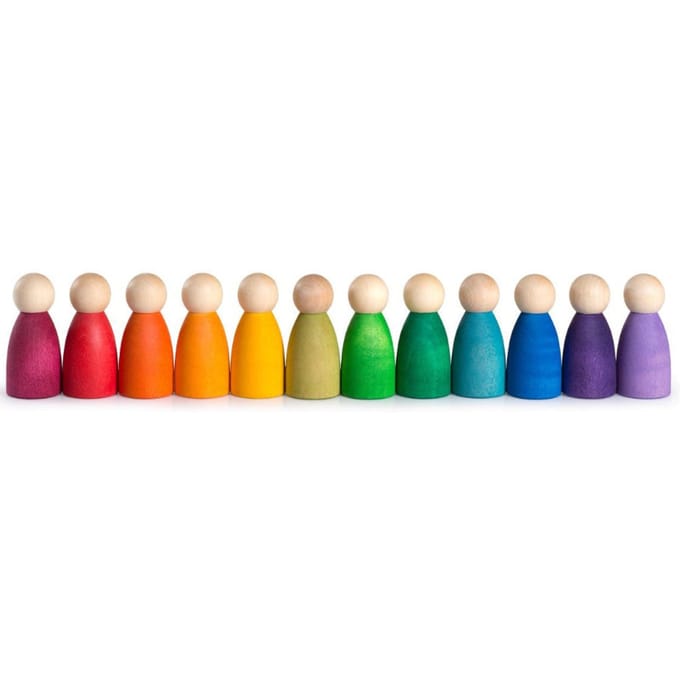 Grapat regenboog nins poppetjes 12 stks 18 mnd+