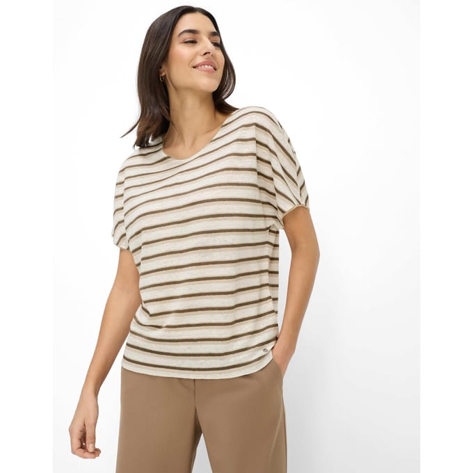 Brax Dames Shirt  Style CAELEN S mocha brown, donkerbruin, maat 40