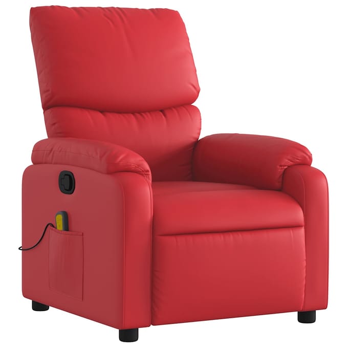 vidaXL - Massagestoel - verstelbaar - kunstleer - rood