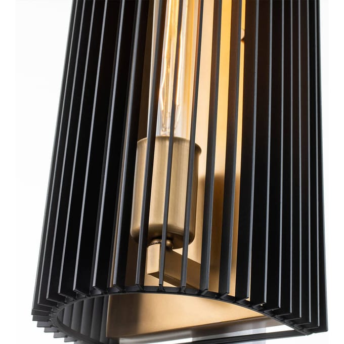 Kichler LED Wandlamp Linara | 1X E27 Max 60W | Black & Natural Brass