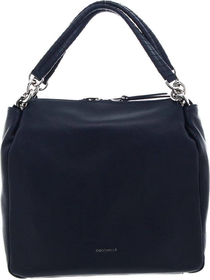 COCCINELLE Leren Schoudertas Maelody Handbag Midnight Blue Donkerblauw