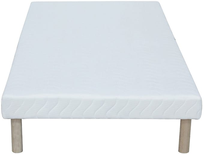 Vente-unique [NEW VERSION]Decoratieve gewatteerde bedbodem 90 x 190 cm 9 latten - Wit - ASTHENIS van YSMÉE