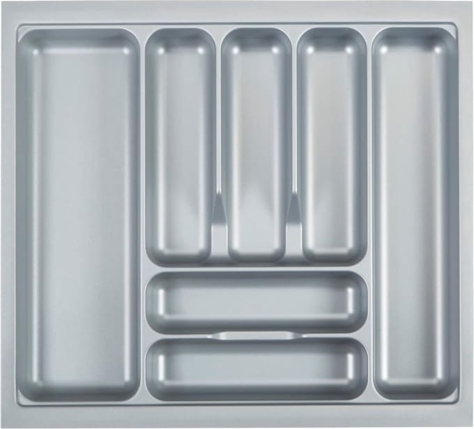 White-Label® Bestekbak 47 Diep - Lade Organizer - Besteklade - Zilver