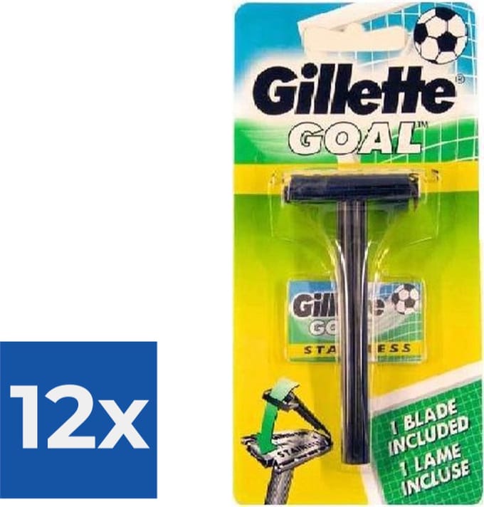 Gillette Goal Stainless Razor (with blades) - Voordeelverpakking 12 stuks