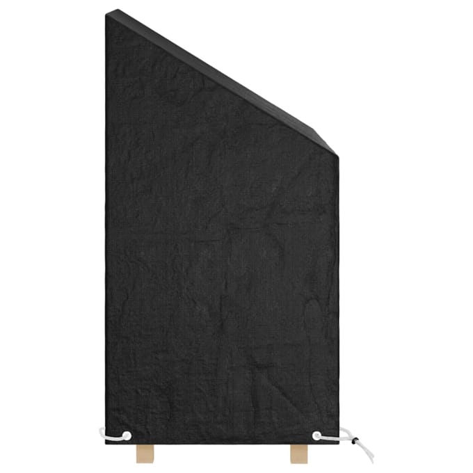 vidaXL - Tuinstoelhoezen - 2 - st - met - 8 - oogjes - 65x65x80/120 - cm - polyetheen