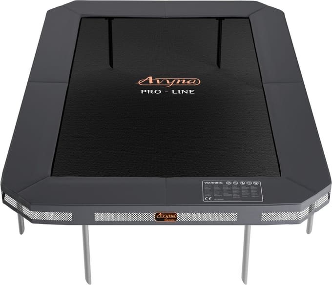 Avyna InGround Trampoline 305x225 cm – Rechthoekig – Grijs – Compact Ingraafmodel – Duurzaam