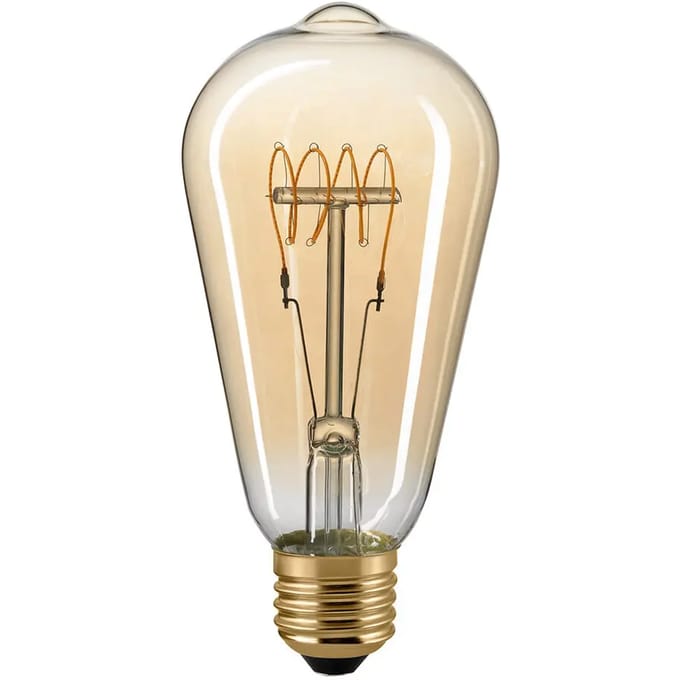 Gekromde rustieke LED lamp Sigor Edison