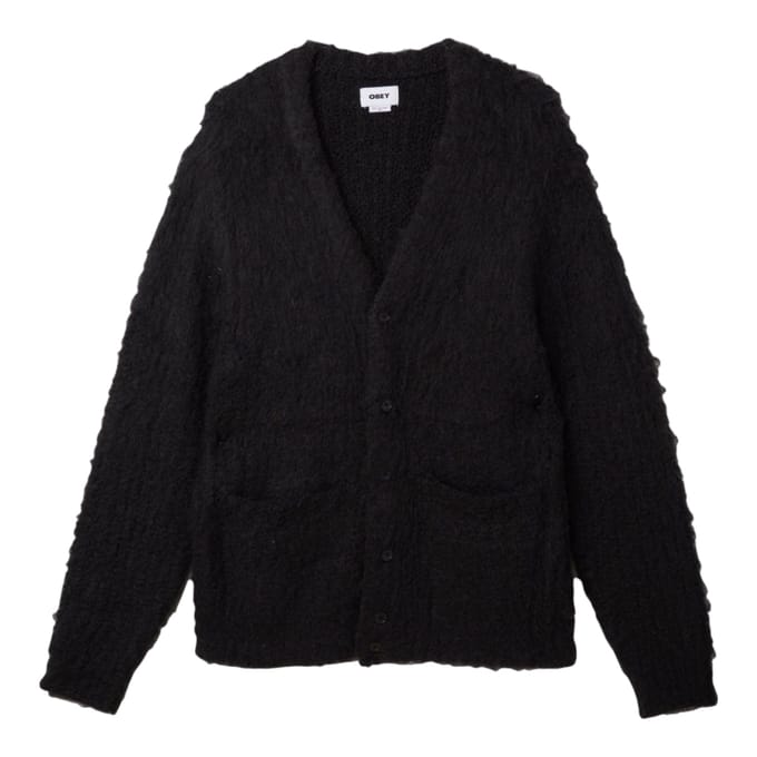 Cardigan Obey patroon vest - zwart