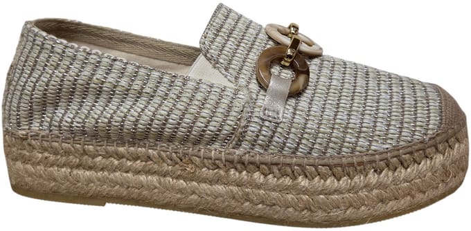 Viguera 2292 Loana Plata Instappers Platinum Textiel Dames - PLatinum - 38