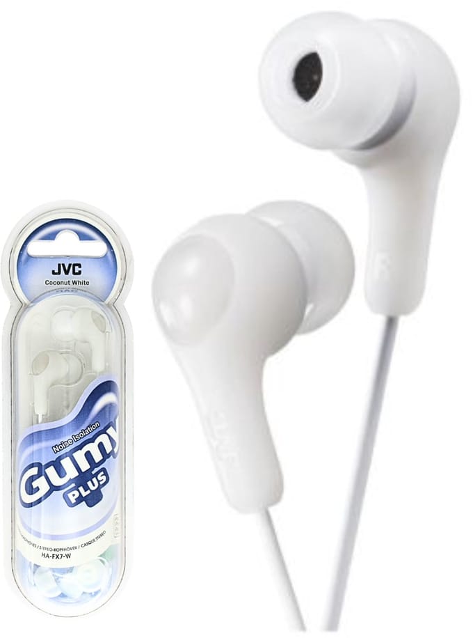 JVC HAFX7W Gumy Plus In-Ear hoofdtelefoon - Coconot Wit