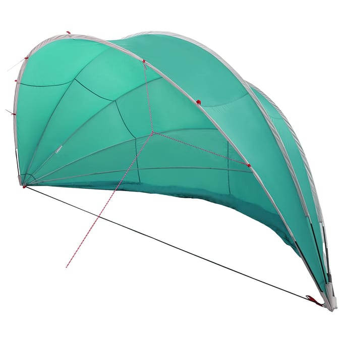 vidaXL - Zwembadkoepel - 500 - x - 500 - x - 236 - cm - 185T - polyester - met - PU-coating