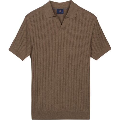 Baileys Polo Allover Drop Needle Knit Stripe Texture Taupe / male