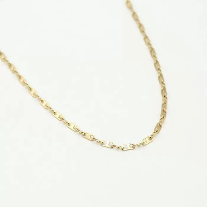 Ketting platte schakel- goud