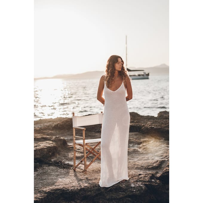 Mikuta The White Knitted Dress Grey Taglia: S | Maxi abiti Outlet | Donna | Bianco