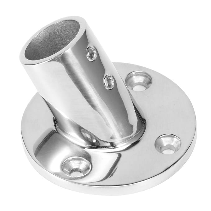 60 Graden Ronde Buisvoet Handrail Leuning Fitting 316 RVS Marine Boot Hardware25mm 1in white