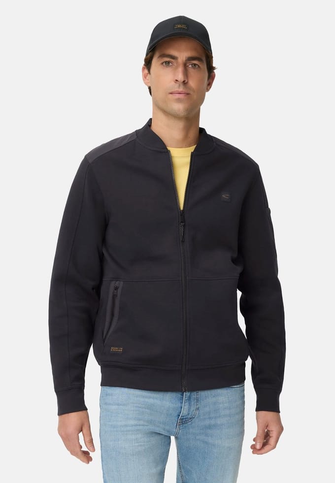 camel active fleXXXactive® Sweatjack met rits - Maat menswear-S - Donkerblauw