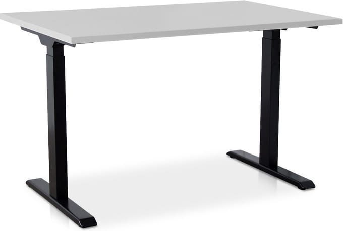 Zit-sta bureau snelslinger verstelbaar - MRC FAST FLEX | 140 x 80 cm | frame zwart - blad grijs