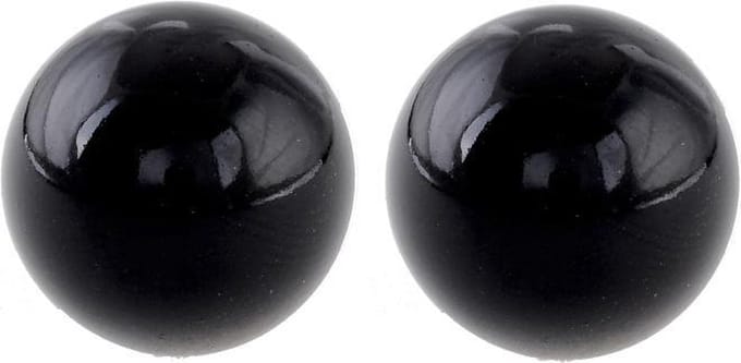 Behave - Grote zwarte parel oorstekers 1.4cm - modern statement