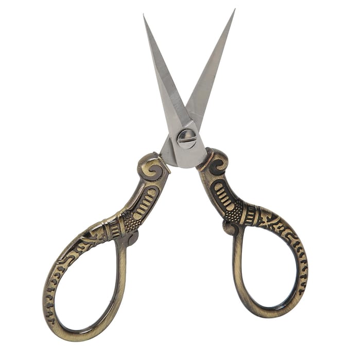 Ciseaux à broder Acier Inoxydable Vintage Petits Portables Ciseaux d'Artisanat pour Couture DIY gray