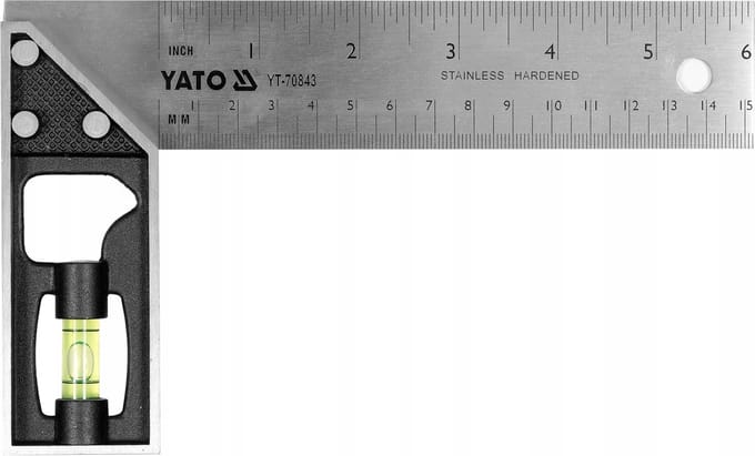 Yato Hoekliniaal 150mm RVS met Waterpas