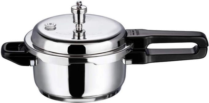 RVS Pressure Cooker 2 Liter met Sandwich Bodem - Zilver