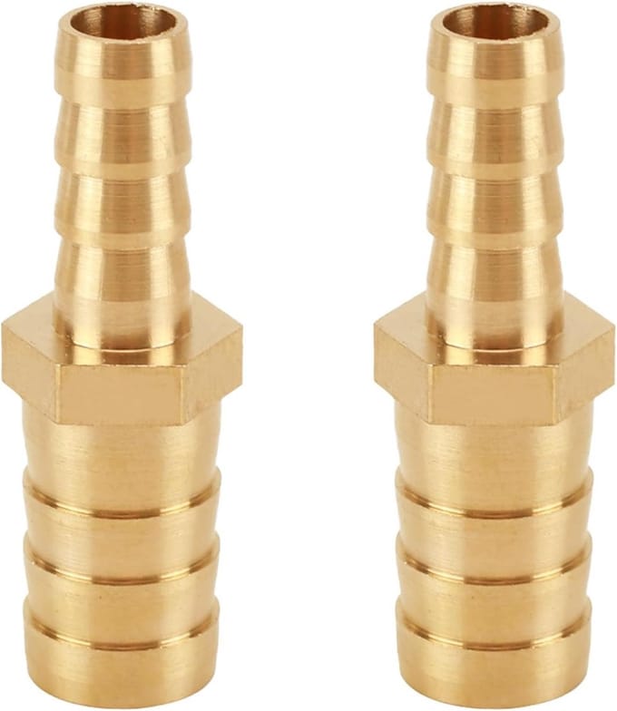 Verstelbare Messing Adapter voor Slangen - 12mm x 8mm, Geschikt voor Water- en Luchtleidingen