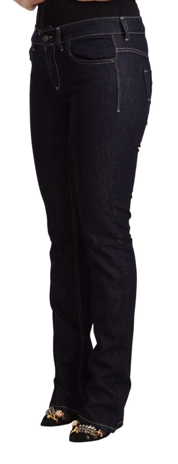 GF Ferre Zwarte Katoenen Stretch Lage Taille Skinny Jeans