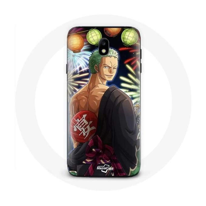 Coque pour Samsung Galaxy J7 2017 One Piece Joyeux noël Zoro Anime Manga