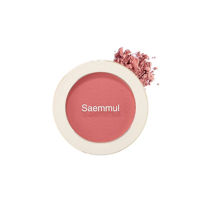 The Saem, Saemmul, single blusher, CR02 baby coral, 0.18oz white