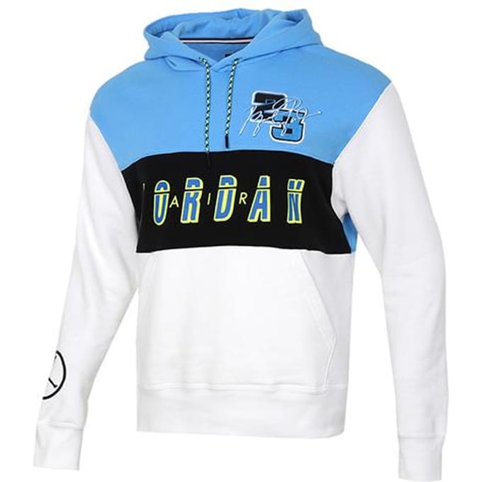 Sweatshirts Jordan Homme Noir Blanc Bleu à Capuche Modéré Regular M black