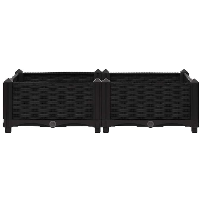 vidaXL - Plantenbak - verhoogd - 80x40x23 - cm - polypropyleen