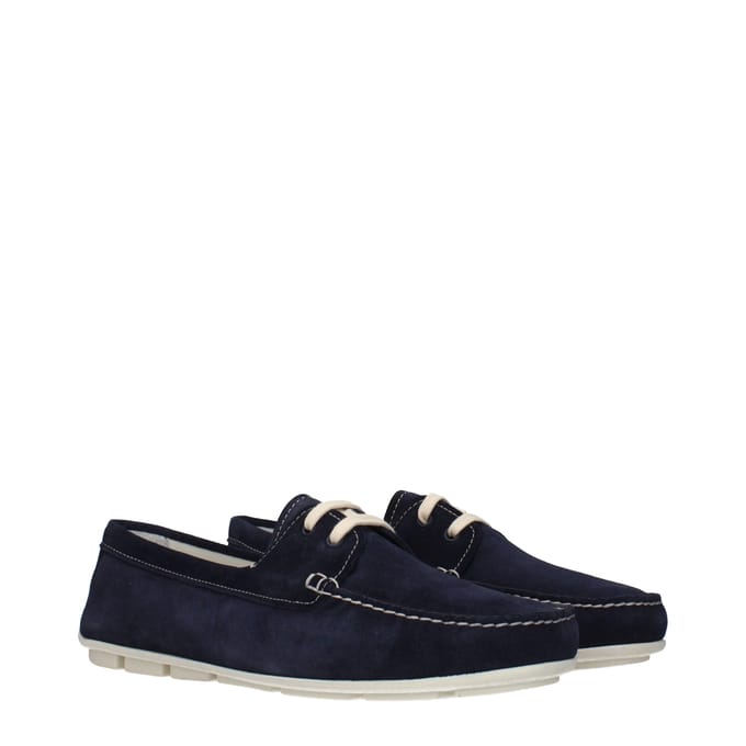 Prada Blauwe Leren Instappers