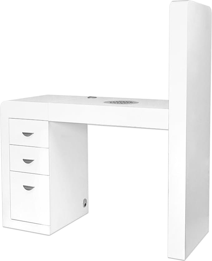 MBS-3100 Manicuretafel met Afzuiging - Links - Wit