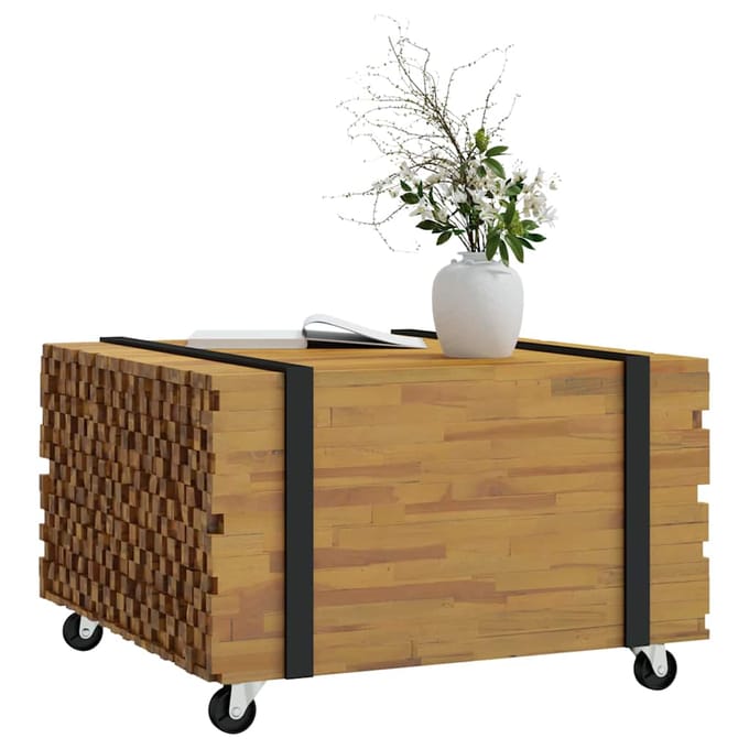 vidaXL - Salontafel - Bruin - 60 - x - 60 - x - 38 - cm - Massief - Teakhout