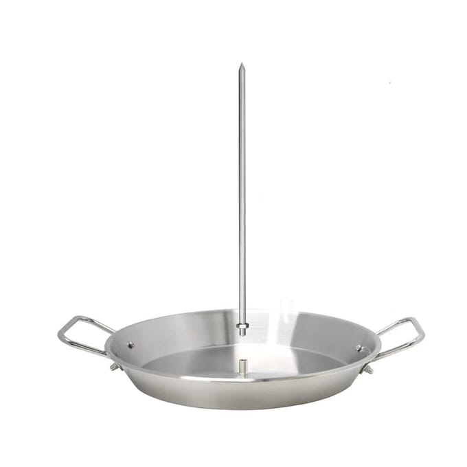 Verticale roestvrijstalen schroef Braziliaanse barbecuehouder met 3 verwijderbare schroefpennen white